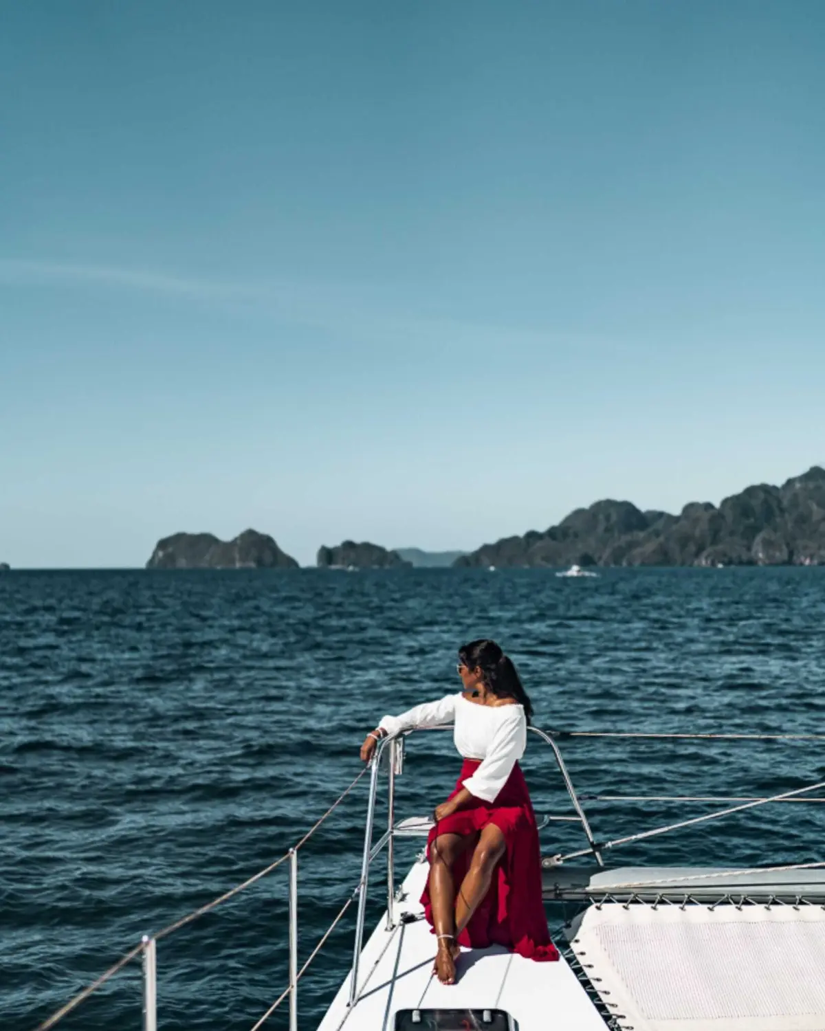 Guests relaxing aboard the Seacation catamaran