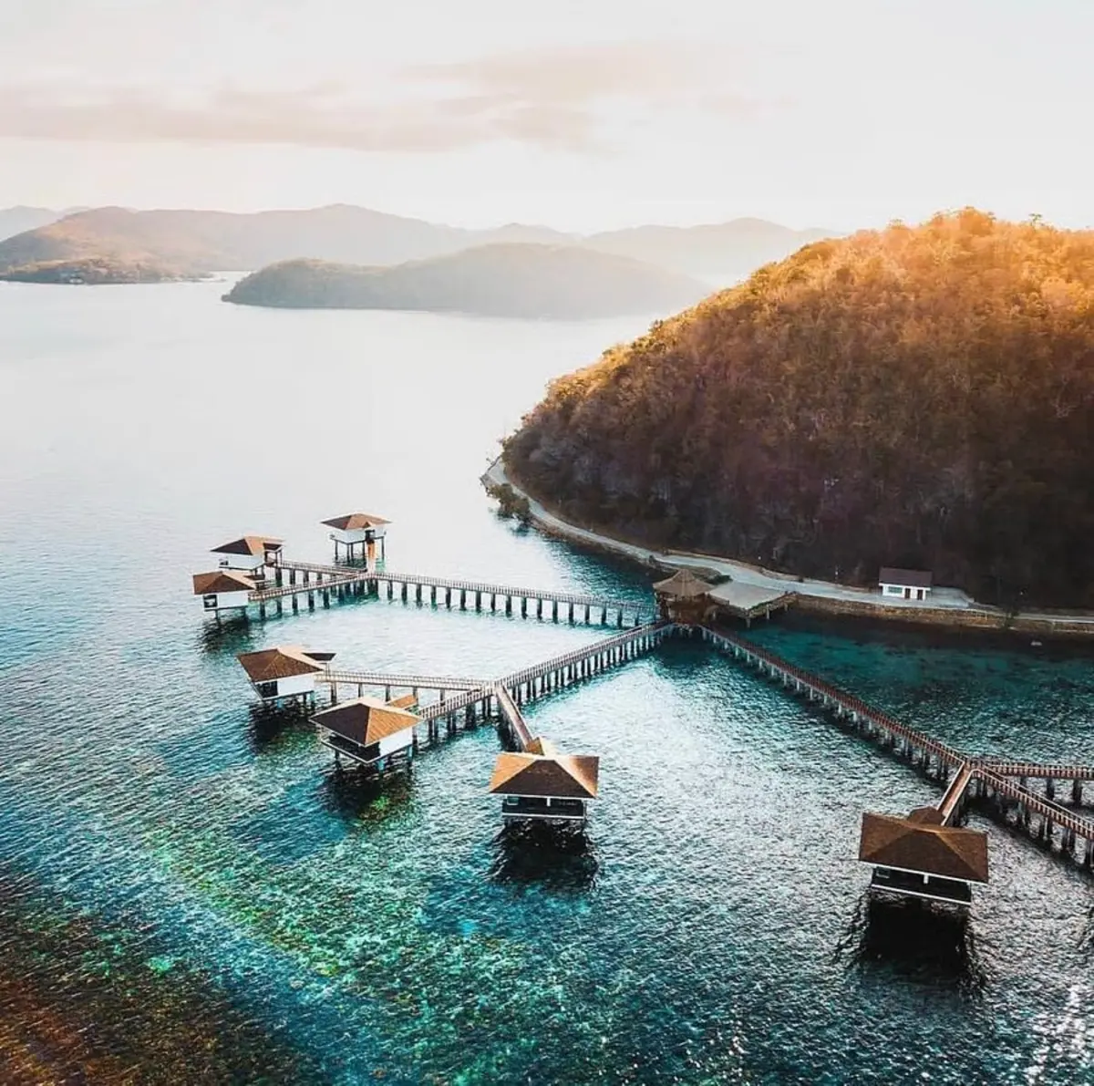 Traditional coastal village in Palawan