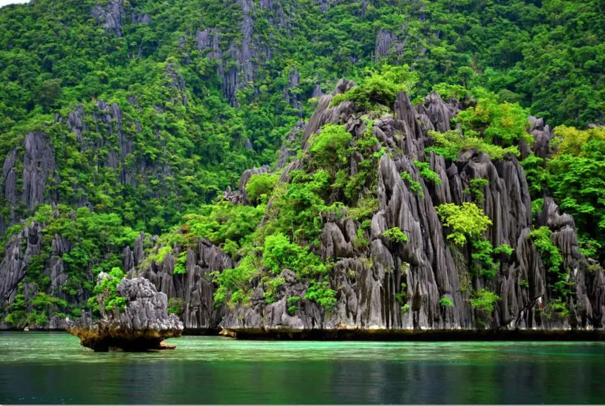 Coastline and turquoise waters of Palawan